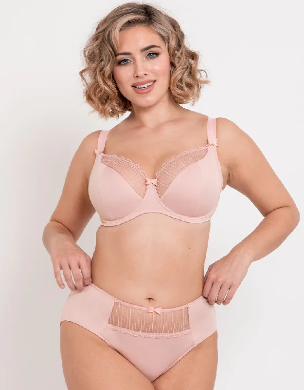 Flirtelle Riley Balcony Bra Blush Pink Versatile Bralette Set