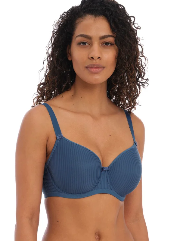 Freya Idol Underwire Molded Balcony Bra, Vintage Denim | Denim Blue Freya Idol Bras Daily Comfort Bra Freya Idol Underwire Molded Balcony Bra, Vintage Denim | Denim Blue Freya Idol Bras Daily Comfort Bra