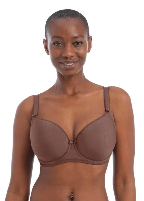 The Freya Idol Uw Molded Balcony Bra in Coffee Roast | Brown Freya Idol Bras Push-Up Wireless Bra The Freya Idol Uw Molded Balcony Bra in Coffee Roast | Brown Freya Idol Bras Push-Up Wireless Bra