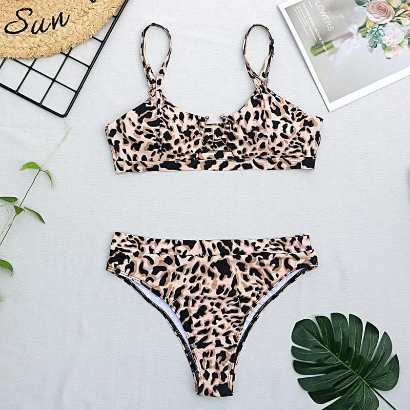 Libiyi-2020 New top sexy solid swimwear push up bikini Full Coverage Swimsuit