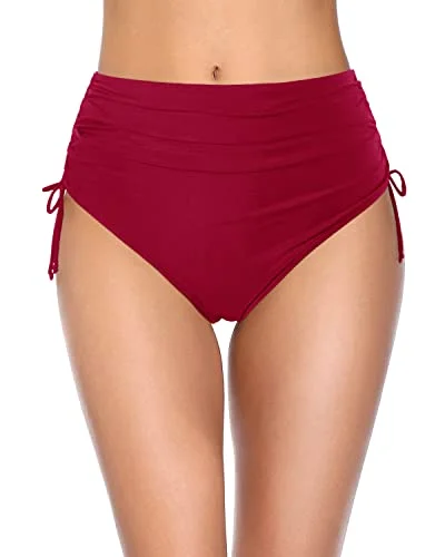 Flattering Full Coverage Bikini Bottoms Women's High Waisted Swim Shorts Tummy Control Quick-Dry Swimsuit