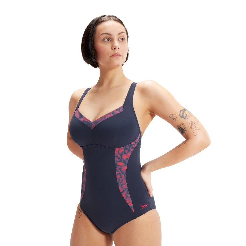 Speedo Shaping LunaElustre Womens Swimsuit Sleek Full Coverage