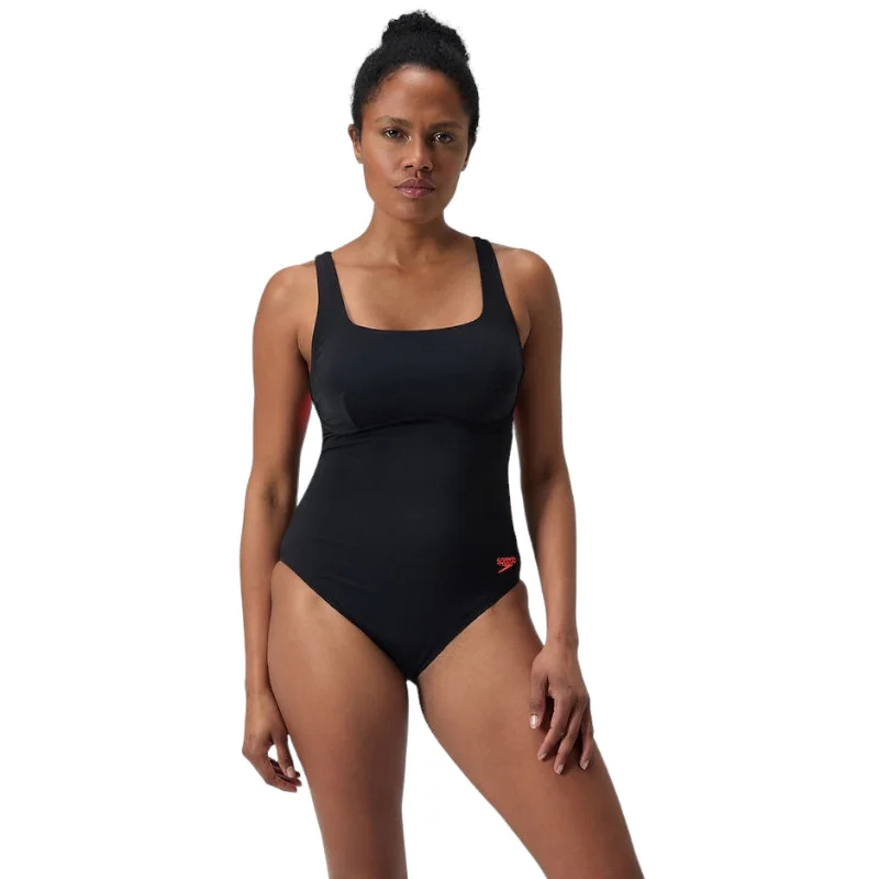 Speedo Flex Band Built in Bra Womens Swimsuit Mesh Swimsuit Top