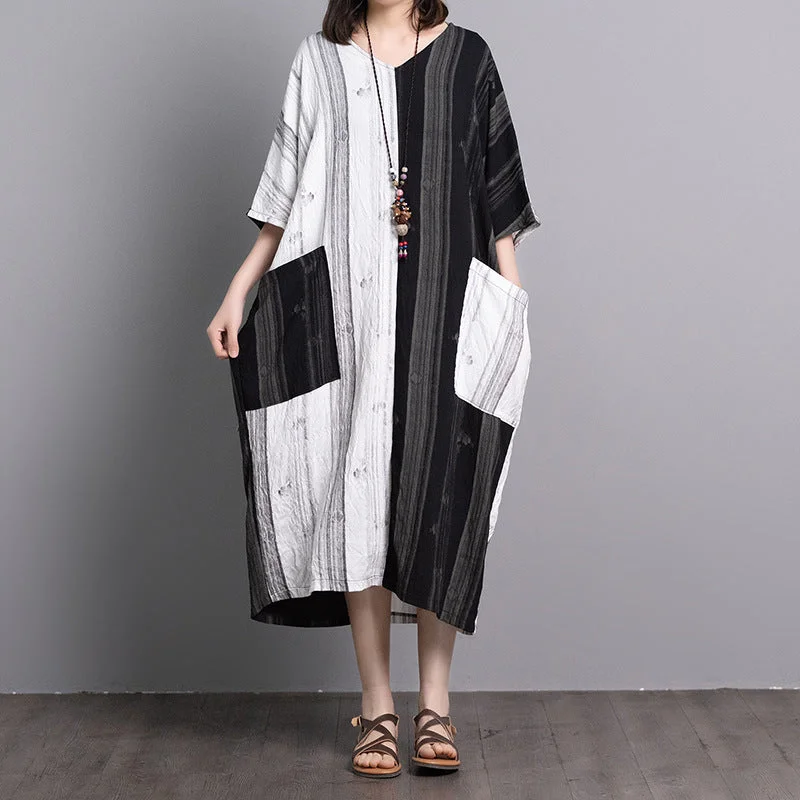 Summer Linen Plus Sizes Women Midi Dresses Fashionable Pencil Midi Dress