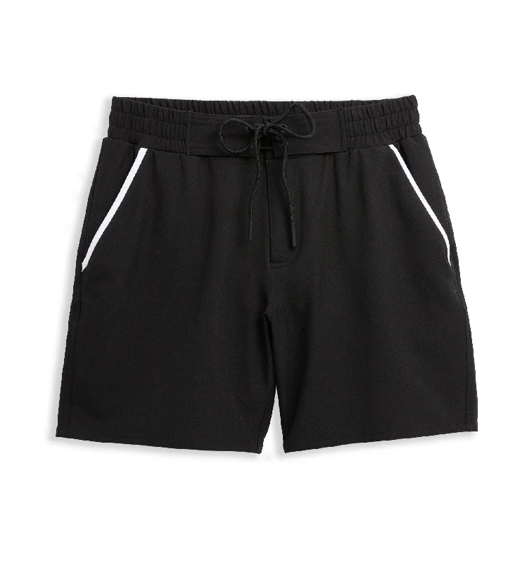 Swim 7" Heritage Board Short - Black Novelty High-Waisted Swimwear