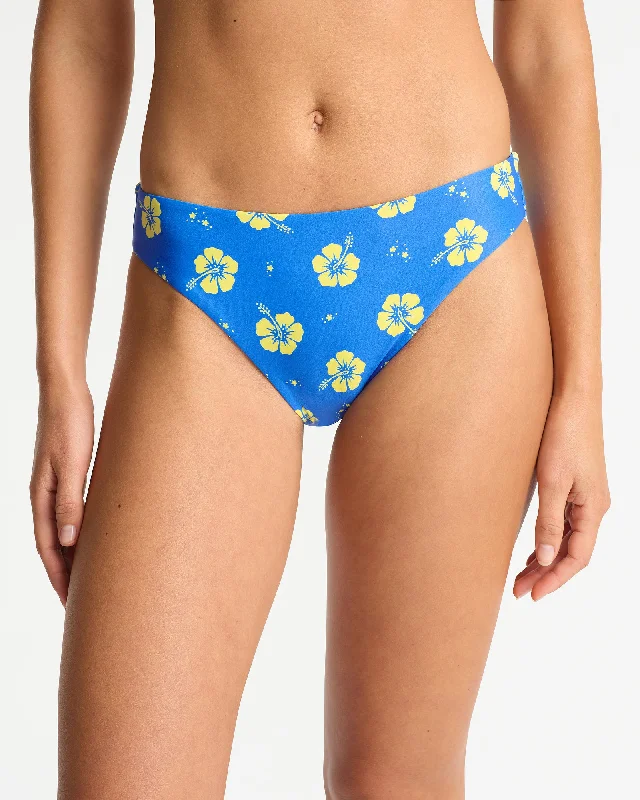 Womens - Swim Bottom - Moonlight Regular Swim Pant - Hibiscus Blue Lemon Comfortable Swim Dress