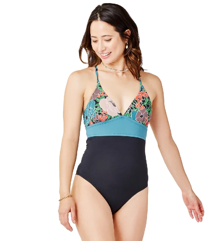 Carve Designs Dahlia One Piece Swimsuit Jardin/Black Comfortable Swim Dress