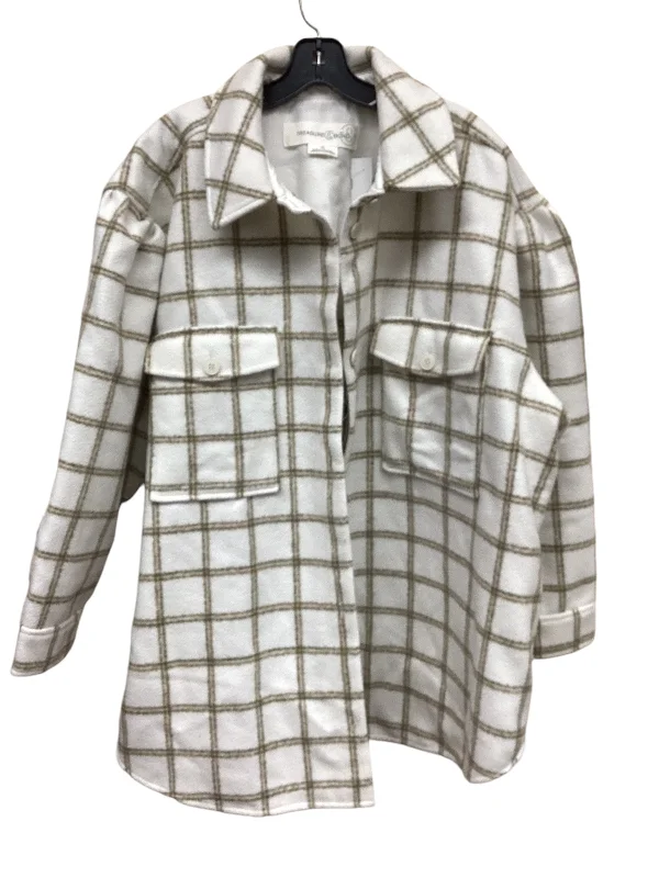 Jacket Other By Treasure And Bond In Plaid Pattern, Size: 3x Knit Jacket Woven Jacket Fleece Jacket