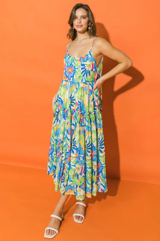 SHOW STOPPER WOVEN MIDI DRESS Stylish Button-Up Midi Dress