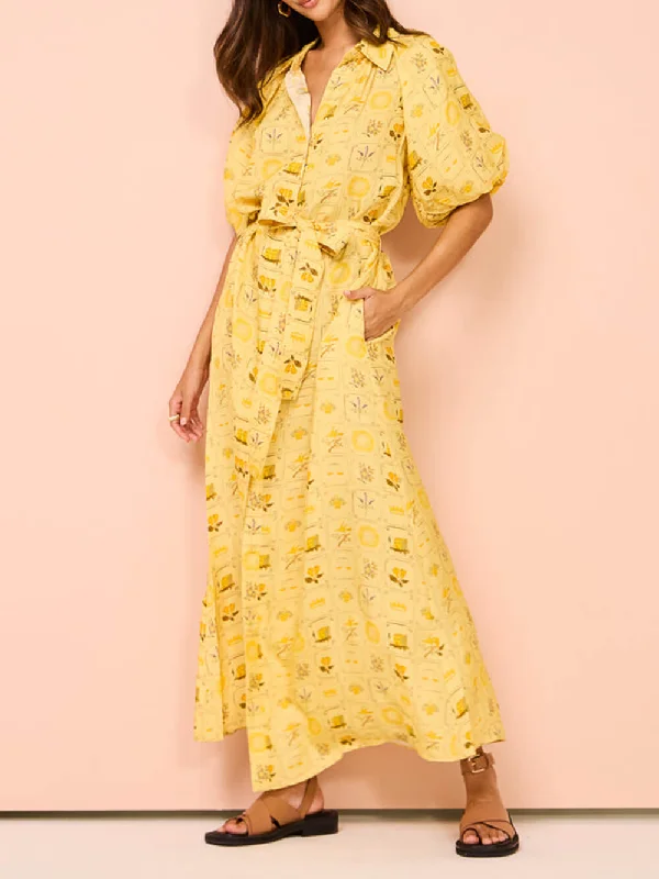 Featured Ethnic Style Loose Graceful Printed Button Shirt Maxi Dresses Elegant Floral Maxi Dress Featured Ethnic Style Loose Graceful Printed Button Shirt Maxi Dresses Elegant Floral Maxi Dress
