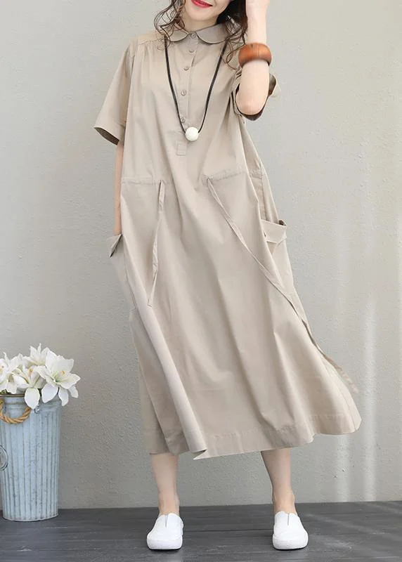 Natural lapel drawstring cotton clothes linen khaki Maxi Dress Classic Strapless Maxi Dress Natural lapel drawstring cotton clothes linen khaki Maxi Dress Classic Strapless Maxi Dress