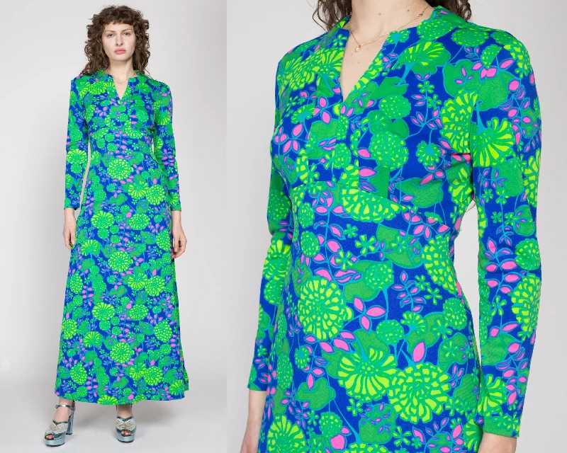 Small 70s Keram New York Psychedelic Floral Maxi Dress Elegant Sleeveless Maxi Dress Small 70s Keram New York Psychedelic Floral Maxi Dress Elegant Sleeveless Maxi Dress