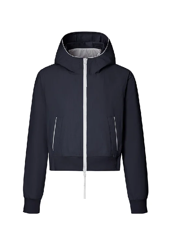 Simone Water and Wind-resistant Short Hoodie Hoodie with Sequins Glamorous Eye-catching Simone Water and Wind-resistant Short Hoodie Hoodie with Sequins Glamorous Eye-catching