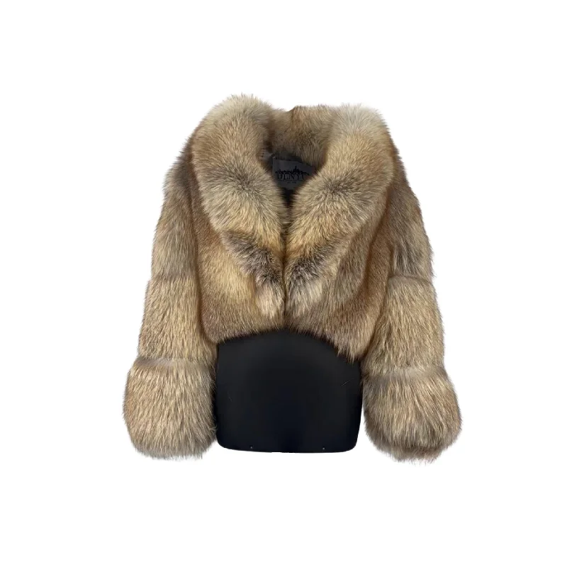 Women's Cropped Crystal Fox Fur Jacket Style # 6001 Lace Jacket Ribbed Jacket Sequined Jacket Women's Cropped Crystal Fox Fur Jacket Style # 6001 Lace Jacket Ribbed Jacket Sequined Jacket