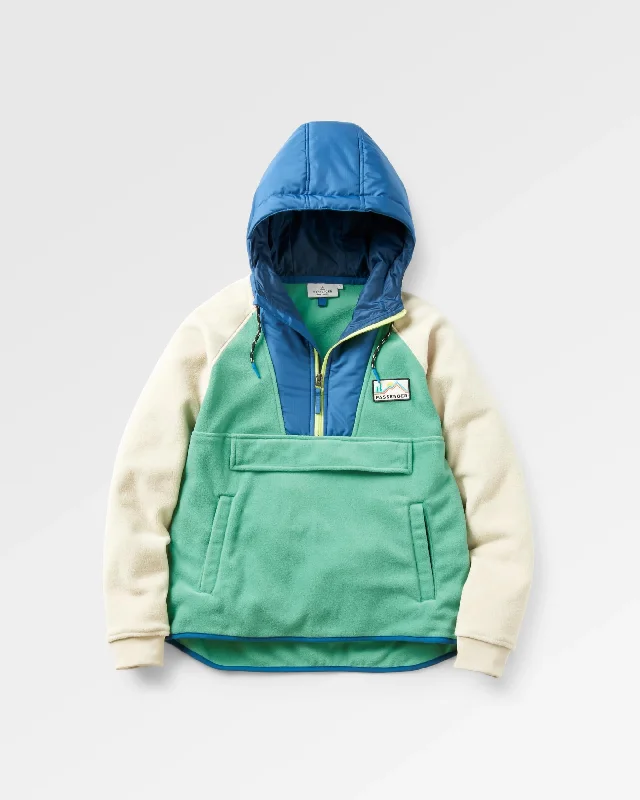 Alexander Recycled Polar Hooded Fleece - Green Spruce Hoodie with Mesh Breathable Sporty Alexander Recycled Polar Hooded Fleece - Green Spruce Hoodie with Mesh Breathable Sporty