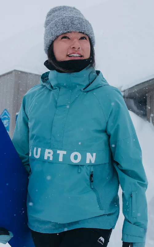 Burton Frostner Anorak Jacket Womens 2024 Rock Lichen / Stout White Collared Jacket Crew Neck Jacket Turtle Neck Jacket Burton Frostner Anorak Jacket Womens 2024 Rock Lichen / Stout White Collared Jacket Crew Neck Jacket Turtle Neck Jacket