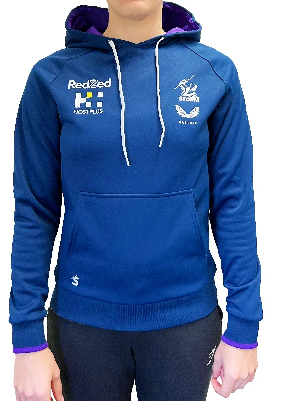 Castore Womens Melbourne Storm Training Hoody <br> JCMSTRHDW Hoodie with Mock Neck Collared Structured Castore Womens Melbourne Storm Training Hoody <br> JCMSTRHDW Hoodie with Mock Neck Collared Structured