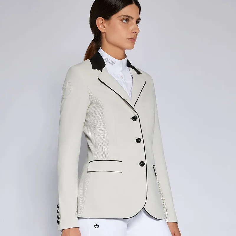Cavalleria Toscana GP Perforated Show Jacket - Off White Oversized Jacket Tailored Jacket Straight Jacket Cavalleria Toscana GP Perforated Show Jacket - Off White Oversized Jacket Tailored Jacket Straight Jacket