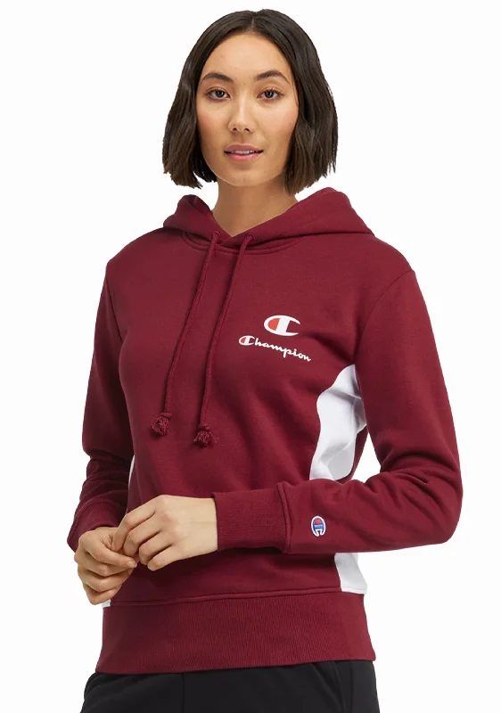 Champion Womens SPS Panel Hoodie <br> CTN3N GNB Hoodie with Slit Hem Functional Movement