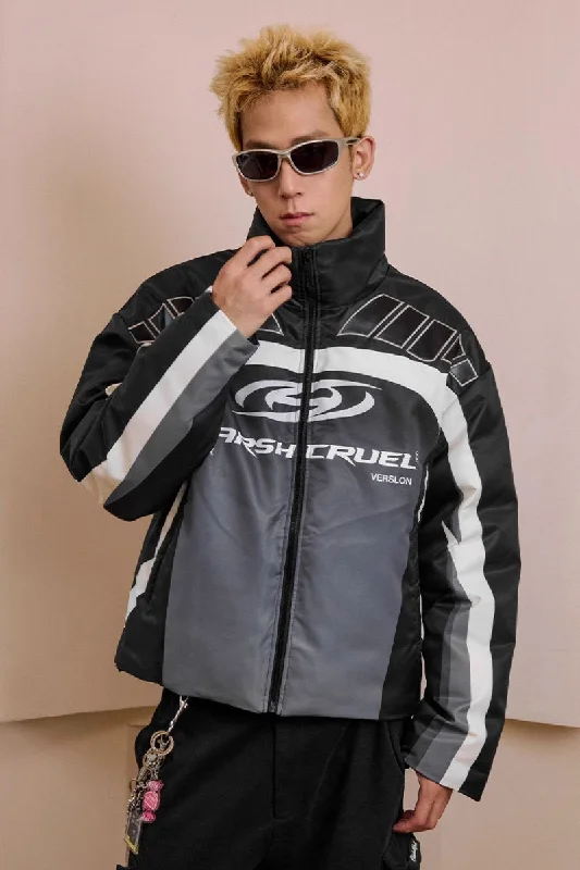 Colorblock Racing Gradient Puffer Jacket Tiered Jacket Buttoned Jacket Zippered Jacket Colorblock Racing Gradient Puffer Jacket Tiered Jacket Buttoned Jacket Zippered Jacket