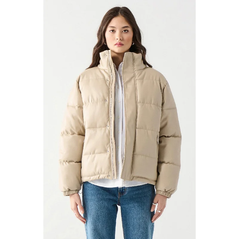 Dex Faux Leather Puffer Jacket Faux Fur Jacket Real Fur Jacket Shearling Jacket