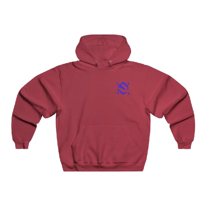 EZ MIL BLUE Emblem Hooded Sweatshirt Hoodie with Elastic Cuffs Stretchable Comfortable EZ MIL BLUE Emblem Hooded Sweatshirt Hoodie with Elastic Cuffs Stretchable Comfortable