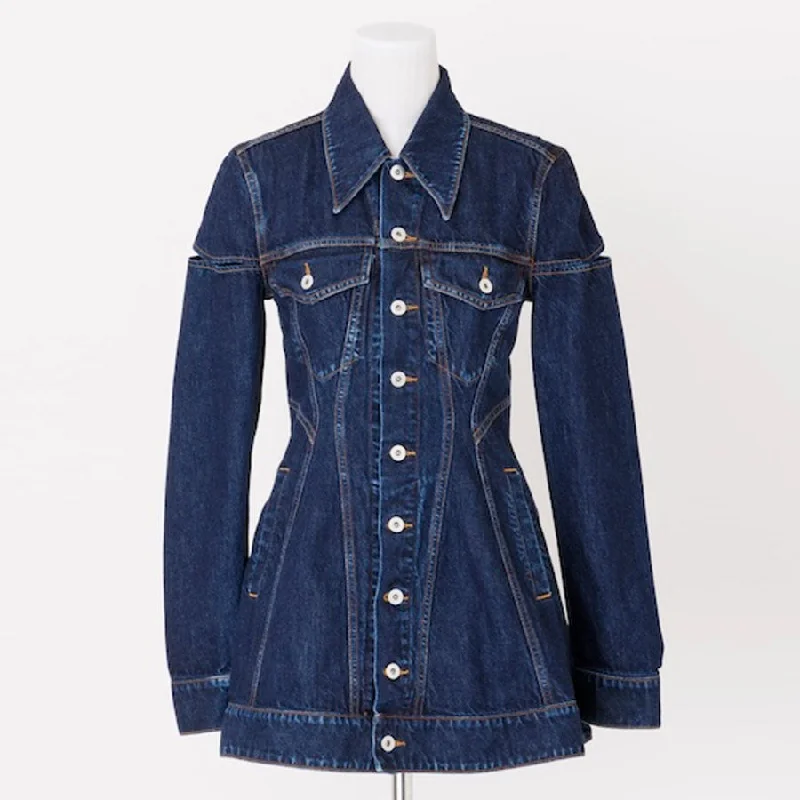【FETICO/フェティコ】 <br>DENIM SLIT JACKET <br>FTC244-0201 Welt Pockets Slit Pockets Flap Pockets 【FETICO/フェティコ】 <br>DENIM SLIT JACKET <br>FTC244-0201 Welt Pockets Slit Pockets Flap Pockets
