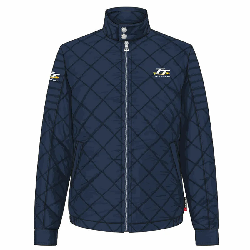 Isle Of Man TT Races Official Ladies Blue TT Jacket - 20Ljkt3 Satin Jacket Silk Jacket Chiffon Jacket Isle Of Man TT Races Official Ladies Blue TT Jacket - 20Ljkt3 Satin Jacket Silk Jacket Chiffon Jacket