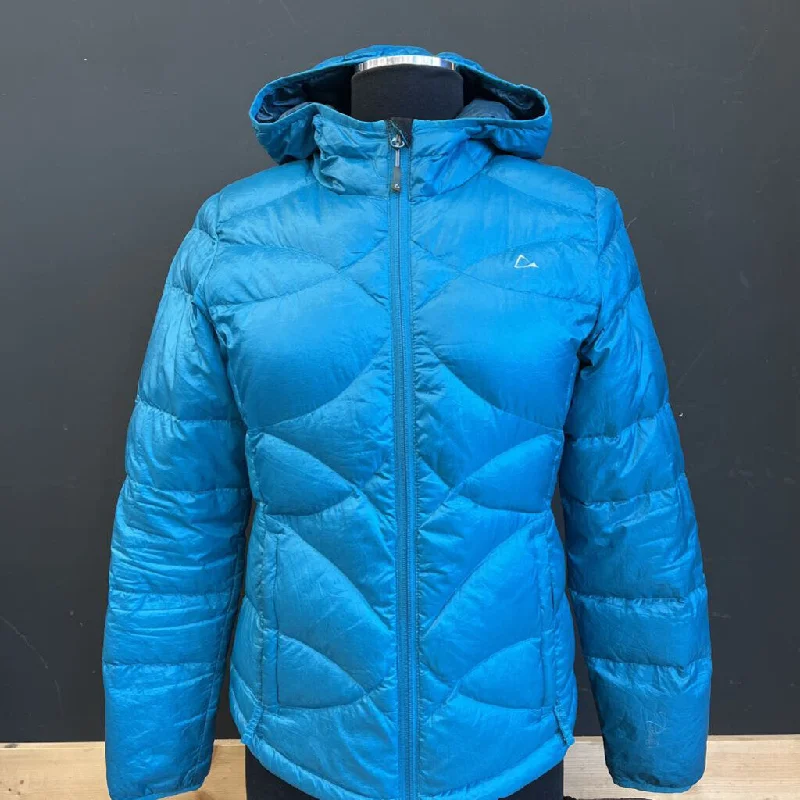 Paradox - Women's Down Jacket: Blue-women-SM Zippered Front Buttoned Front Snap Front Paradox - Women's Down Jacket: Blue-women-SM Zippered Front Buttoned Front Snap Front