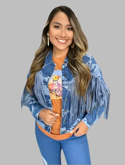 Rock&Roll Women's Aztec Denim Jacket Faux Fur Fabric Real Fur Fabric Shearling Fabric Rock&Roll Women's Aztec Denim Jacket Faux Fur Fabric Real Fur Fabric Shearling Fabric
