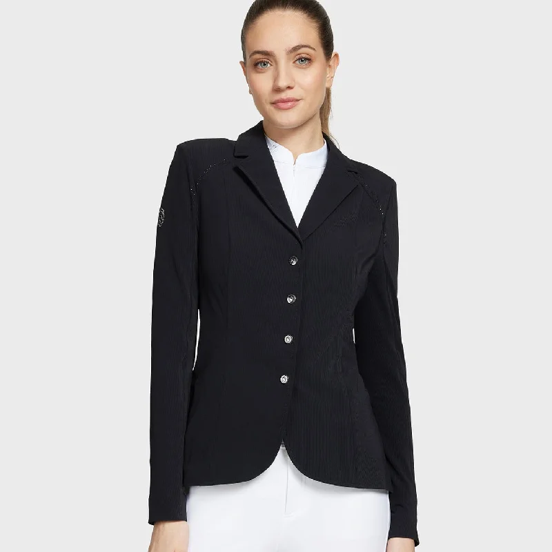 Samshield Olympe Ultralight Crystal Show Jacket - Jet Black Texturised Denim Fabric Leather Fabric Suede Fabric Samshield Olympe Ultralight Crystal Show Jacket - Jet Black Texturised Denim Fabric Leather Fabric Suede Fabric