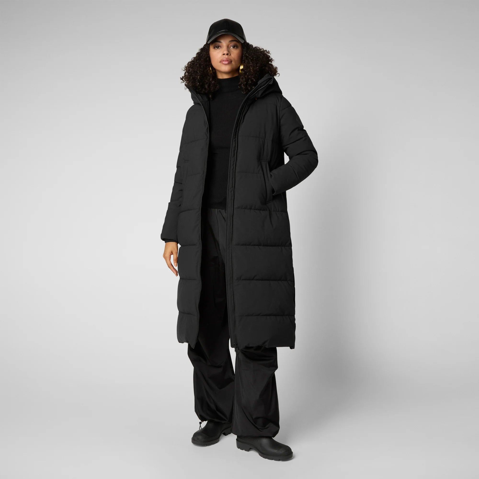 W's Missy Long Hooded Puffer jacket - Recycled polyester Stand-Up Collar Roll-Neck Collar Turtle Neck W's Missy Long Hooded Puffer jacket - Recycled polyester Stand-Up Collar Roll-Neck Collar Turtle Neck