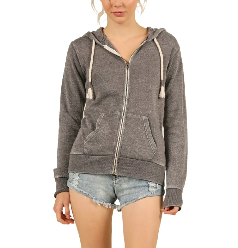 Vintage Havana/Ocean Drive Burnout Burnout Zip Hoodie OD1479 Steel Grey Hoodie with Full-Zip Functional Layering Vintage Havana/Ocean Drive Burnout Burnout Zip Hoodie OD1479 Steel Grey Hoodie with Full-Zip Functional Layering