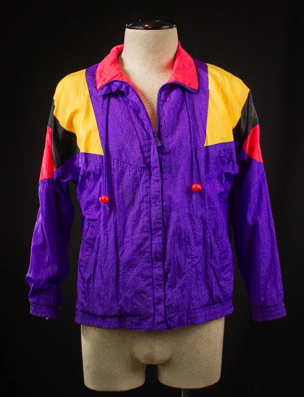 Vintage The Body Co. Nylon Windbreaker Jacket Pink, Purple, and Yellow Large Rayon Fabric Velvet Fabric Corduroy Fabric Vintage The Body Co. Nylon Windbreaker Jacket Pink, Purple, and Yellow Large Rayon Fabric Velvet Fabric Corduroy Fabric