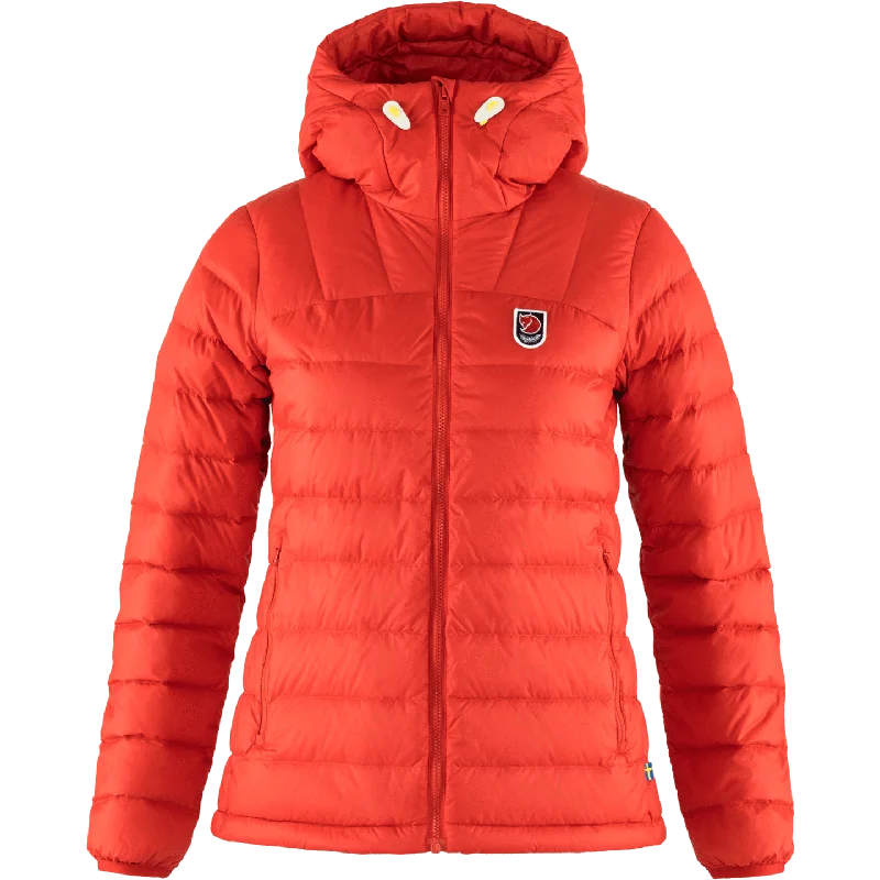 Womens Expedition Pack Down Hoodie - True Red Hoodie with Hood Adjustable Protection Womens Expedition Pack Down Hoodie - True Red Hoodie with Hood Adjustable Protection
