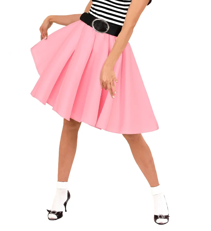 1950's Pink Rock "N' Roll Skirt tiered skirt playful