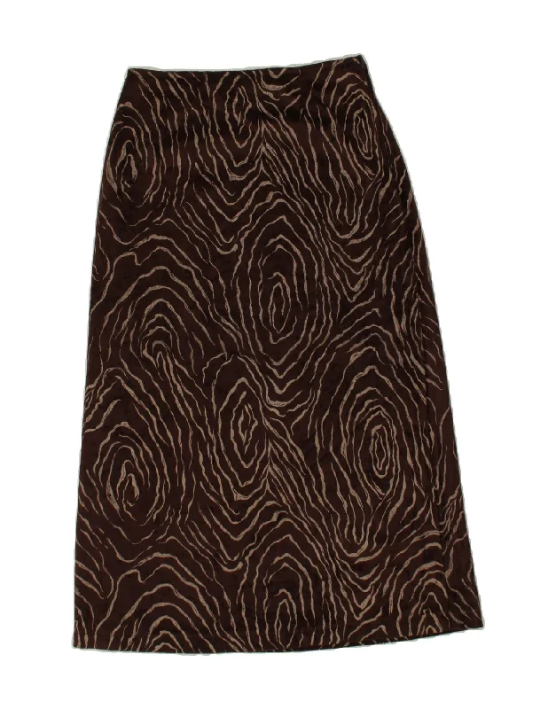 AVANTI Womens Abstract Pattern Maxi Skirt W26 Small Brown summer skirt style