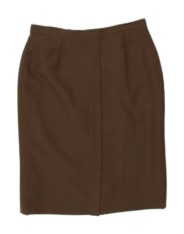 DORENE Womens Pencil Skirt UK 20 2XL W38  Brown Polyester cashmere skirt plush