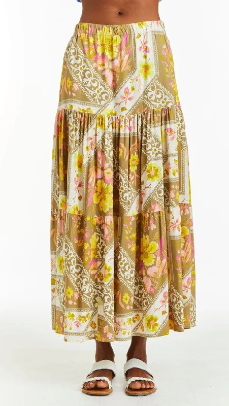 Drew Charlotte Skirt - Beige boho skirt vibe