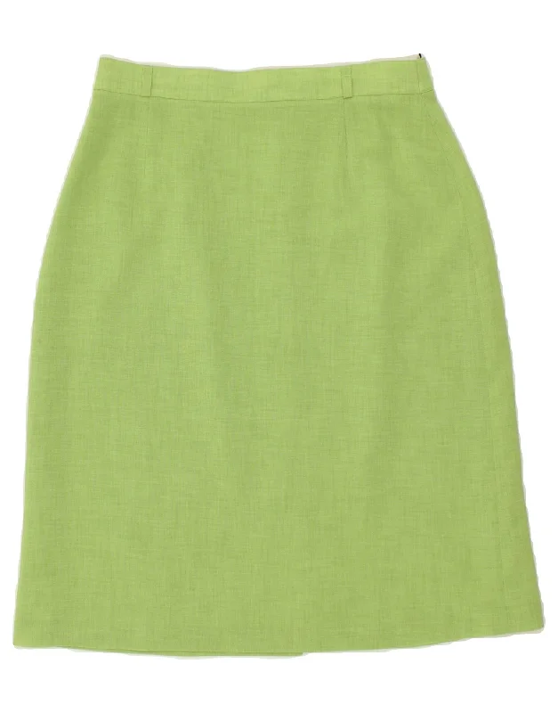 GERRY WEBER Womens A-Line Skirt UK 12 Medium W28 Green Polyester tiered skirt playful