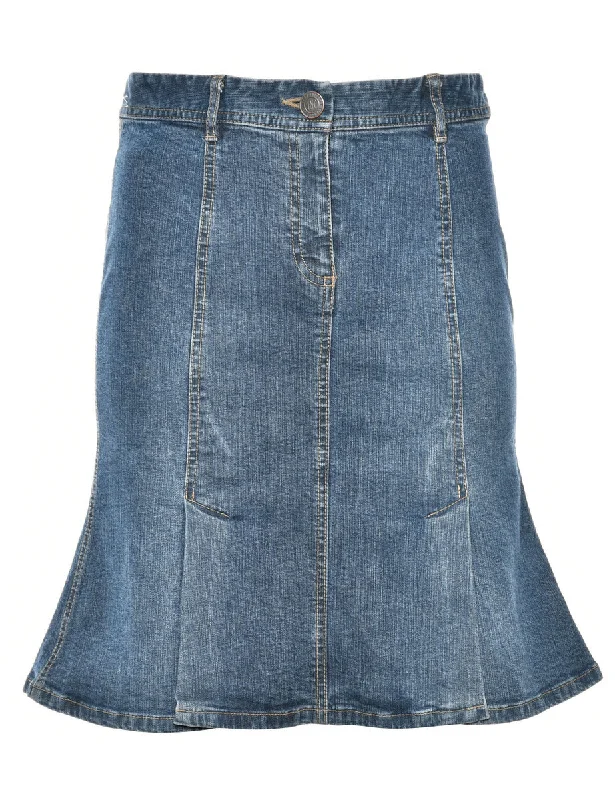 Indigo Denim Skirt - S chiffon skirt airy