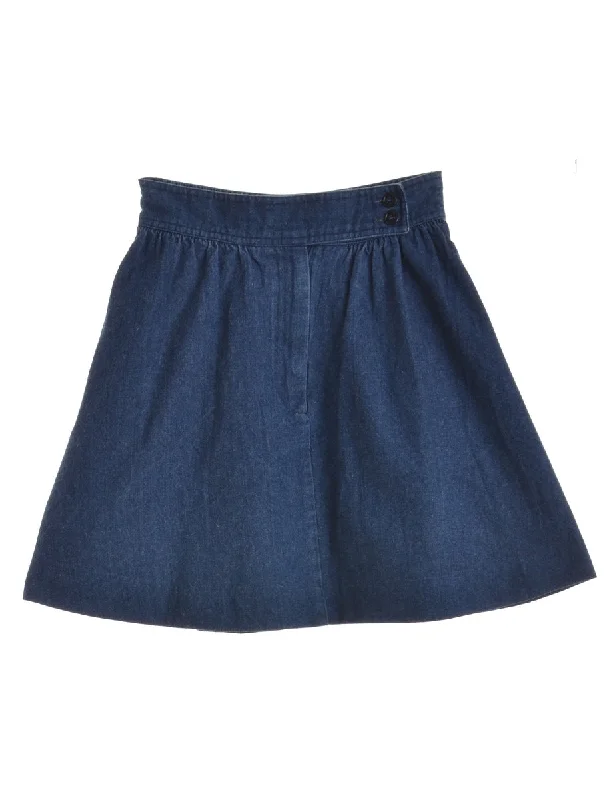 Indigo Denim Skirt vintage skirt charm