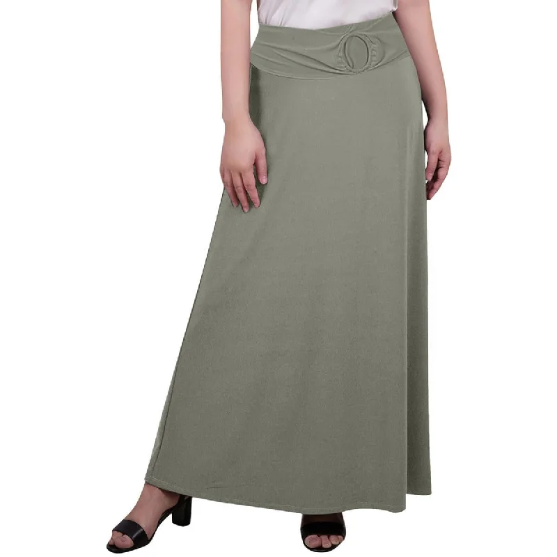 NY Collection Womens Petites Jersey Long Maxi Skirt leather skirt bold