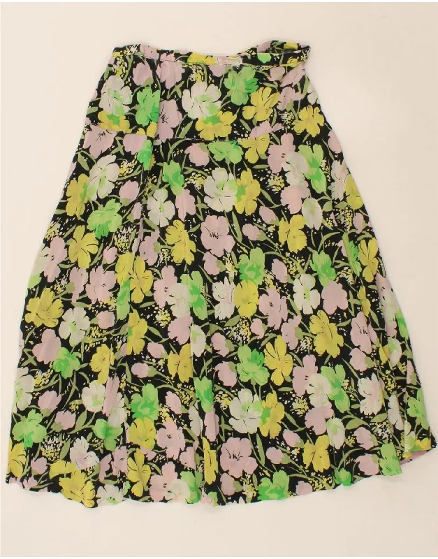 VINTAGE Womens Flared Skirt W28 Medium Multicoloured Floral lightweight skirt design