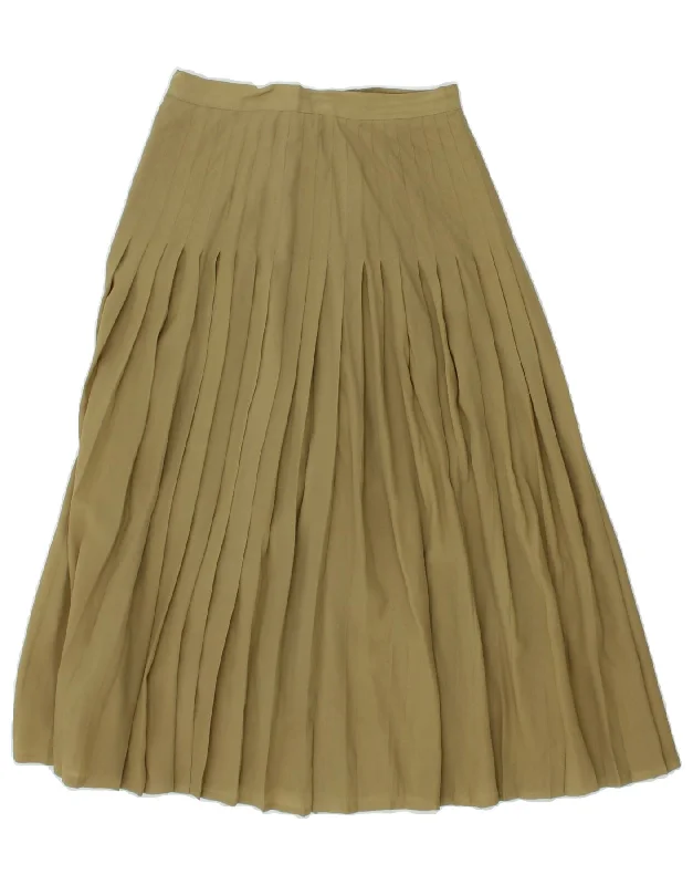 VINTAGE Womens Knife Pleated Skirt W26 Small  Khaki pencil skirt chic