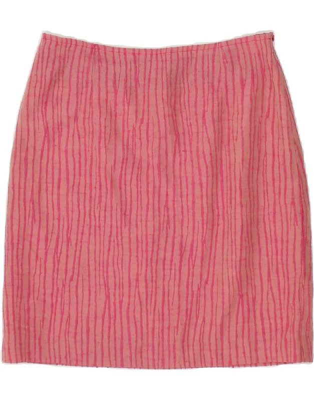 VINTAGE Womens Pencil Skirt W30 Medium  Pink Striped slim fit skirt