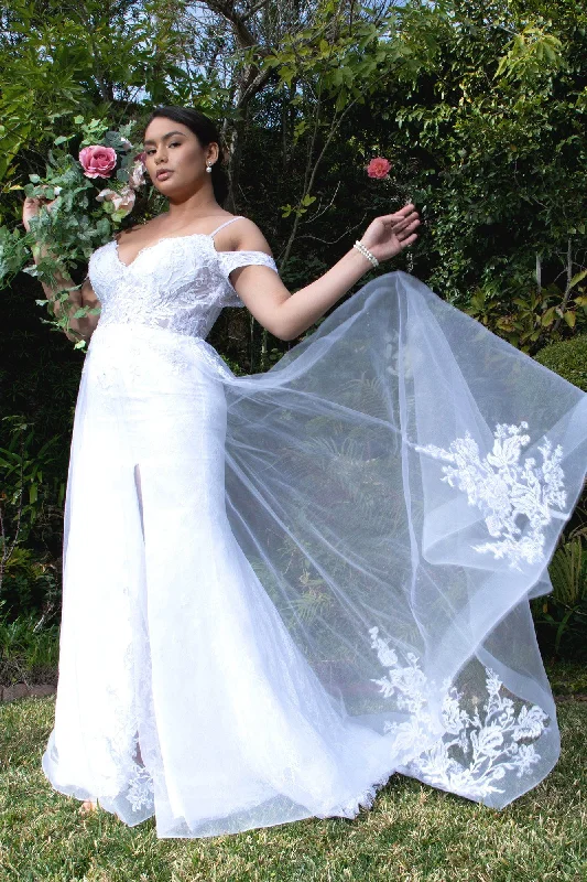 Lace Overskirt Wedding Gown by Elizabeth K GL1946 lace skirt delicate